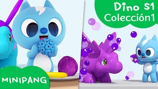 Aprende palabras con MINIPANG  Dino S1 Colección 1  MINIPANG TV 3D Play [upl. by Euqinom]