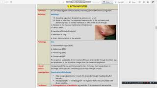 Actinomycosis for 3rd year [upl. by Cain]