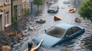 France is devastated Severe flooding in different parts of the country [upl. by Annaerdna]