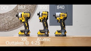 Dewalt Impact 840 vs 850 vs 887 [upl. by Ettenrahc]