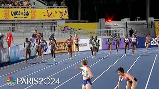 Gabby Thomas Team USA dominate womens 4x100m heat at Day 1 of World Athletics Relays  NBC Sports [upl. by Stern]