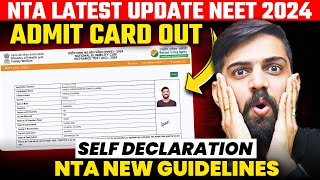 NEET Admit Card 2024 Complete Details and NTA Guidelines For NEET 2024 ✅ [upl. by Enelav6]