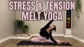 25 Mins Mat Yoga Flow for Stress amp Tension Release Flow  Calming amp Grounding Feel Good Flow [upl. by Nalac]