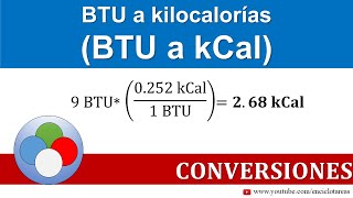 BTU a kilocaloría BTU a kCal [upl. by Almeria]