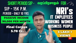 Limited Period SIP for NRIs  IT EMP l Passive income 90000 PM  Corpus 578 crores [upl. by Thatch]