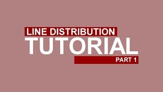 Line Distribution Tutorial  Part 1 Bars [upl. by Rhyne346]