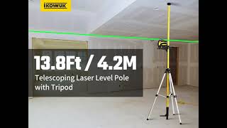 iKOVWUK Telescoping Laser Level Pole with Tripod [upl. by Durno]