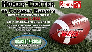 HomerCenter vs Cambria Heights High School Football 100722 [upl. by Drugge293]