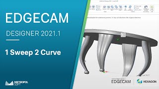 EDGECAM DESIGNER 202111 Sweep 2 Curve  Metropolsoft [upl. by Nnalyrehs]