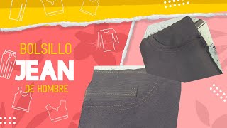 ARMADO DE BOLSILLOS DELANTEROS PARA PANTALON JEAN DE HOMBRE [upl. by Amal]