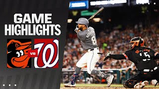 Orioles vs Nationals Game Highlights 5724  MLB Highlights [upl. by Lorita]