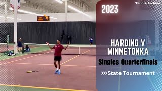 CRAZY Harding vs Minnetonka goes the DISTANCE  2023 MN State Individuals Singles Quarterfinals [upl. by Irollam]