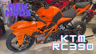 2023 KTM RC390 pillion seat and axle slider installation [upl. by Cynthla]