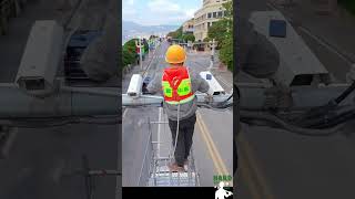 Process of setting up the traffic light camera  Hard Workers [upl. by Anelrahc]