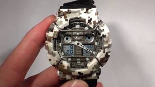 How to set the time and hands on your GShock analogdigital watch GA100 Module 5081 [upl. by Sanfo]