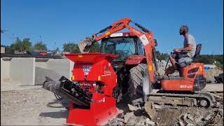 Concasseur RED RHINO 3000 TM Monté sur 3 points et alimenté par lhydraulique du tracteur [upl. by Vasya]