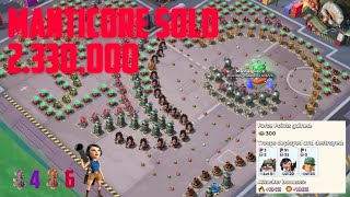 Boom Beach Massive Attack 300 Manticore Solo [upl. by Ednalrym772]