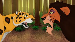 SCAR VS SABOR Lion King VS Tarzan Disney Characters Fight Animation [upl. by Notfa]