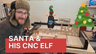 Santa and His CNC Elf make wood toys [upl. by Marsh]