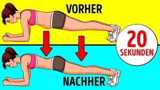 4Minuten Workout für einen flachen Bauch und einen knackigen Hintern [upl. by Arais]