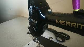 How to insert thread in Merritt machine [upl. by Pratte]