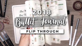 My 2018 Bullet Journal Flip Through  A YEAR IN MY JOURNAL [upl. by Lammond724]