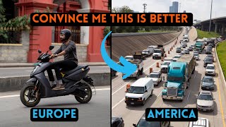 European v American Urbanism Why Scooters are so popular in Europe [upl. by Gader842]