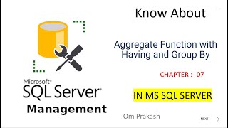 Theory Of Aggregate Function in SQL server [upl. by Bravar]