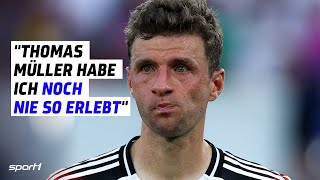 Tränen und jetzt Rücktritt Die DFBZukunft von Thomas Müller sorgt für Gesprächsstoff [upl. by Ahseekal182]