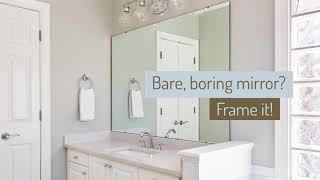 How to Frame a Bathroom Mirror with a MirrorMate® Frame Kit [upl. by Alfi]