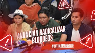 Confederación de cocaleros anuncian radicalizar bloqueos [upl. by Canada]