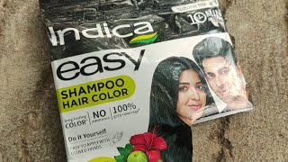 how to Indica easy hair color shampoo in tamil [upl. by Kcirdor]