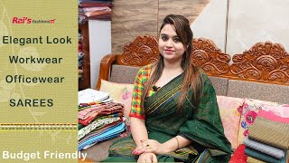 Budget Friendly Elegant Look Workwear  Office wear Sarees Collection 26th November  26NSS [upl. by Naihs]