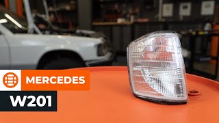 Hoe een extra knipperlamp vervangen op een MERCEDES W201 HANDLEIDING AUTODOC [upl. by Rapsag54]