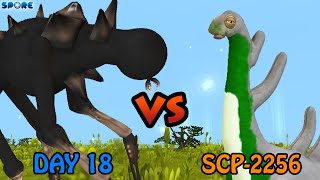 Day 18 vs SCP2256  Scary Titan Battle S2E7  SPORE [upl. by Aelahs]