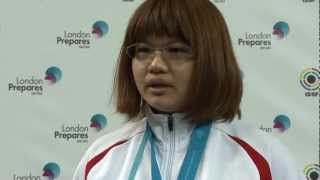 Interview 10m Air Pistol Women  ISSF World Cup in all events 2012 London GBR [upl. by Aramal]