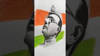 Subhash Chandra Bose Drawing 🇮🇳 drawing shorts art [upl. by Lidah]