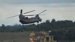 Chinook landing at RAF Leeming Airshow 2024 [upl. by Ronel193]