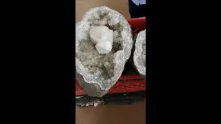 Cracking a large Fabulous Keokuk Geode in Gray TN [upl. by Ahtenek]