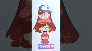 Which one is real face of mabel pines and dipper pines  gravityfalls shorts art [upl. by Ardnak]