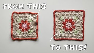 HOW TO BLOCK YOUR GRANNY SQUARES [upl. by Segroeg]