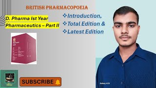 quotBritish Pharmacopoeia Pharmaceutis  Unit  1  D Pharm 1st yearquot [upl. by Hareema922]