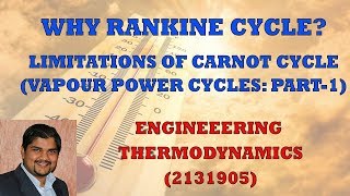 Limitations of Carnot Cycle Vapour Power Cycles Part1 [upl. by Nnylatsyrk]