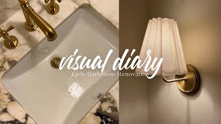 A bathroom tour of the details of our 70 colonial girls bathroom remodel sharing all the details [upl. by Lrac]