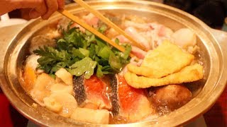 Japanese Food  SUMO Wrestler Food CHANKO NABE Hot Pot With Seafood Pork Chicken Tokyo Japan part2 [upl. by Volpe]