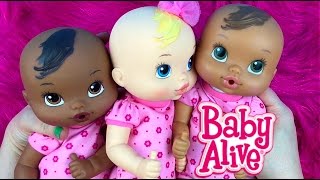 Comparing my Baby Alive Luv n Snuggle Baby Dolls with Pacifier and Bottles [upl. by Eelaroc]