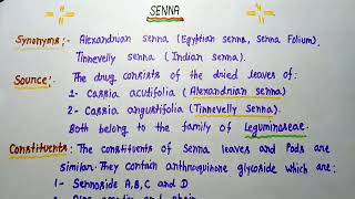 Pharmacognosy Senna [upl. by Afton]