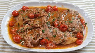 CENA PRONTA IN 1O MINUTI  CARNE ALLA PIZZAIOLA [upl. by Werdnaed31]