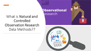 What is Natural and Controlled Observation techniques for research data collection [upl. by Troc417]