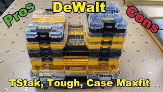 DeWalt TStak tough case and maxfit case review with pros and cons [upl. by Moore713]